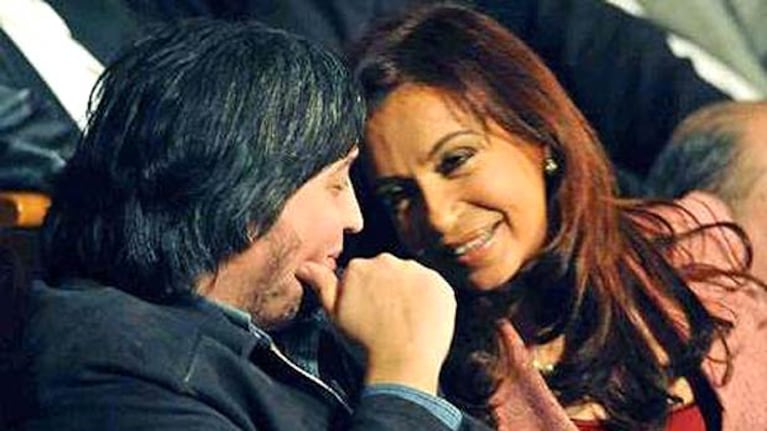 Cristina Fernández de Kirchner y su hijo Máximo, que será papá. (Foto: Web)