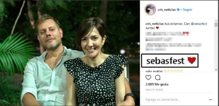 Cristina Pérez blanqueó su noviazgo con un periodista deportivo de La Nación