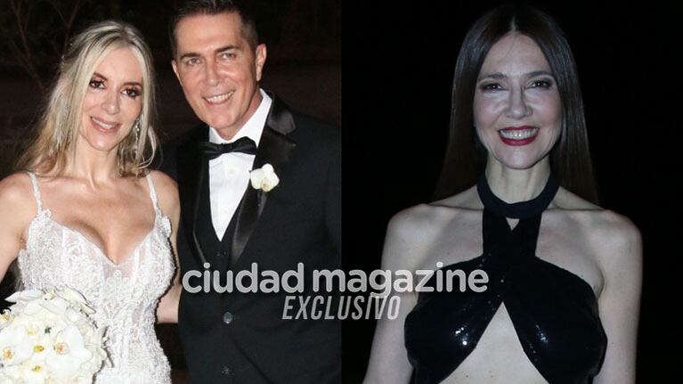 Cristina Pérez en el casamiento de Rodolfo Barili y Lara Piro (Fotos: Movilpress).