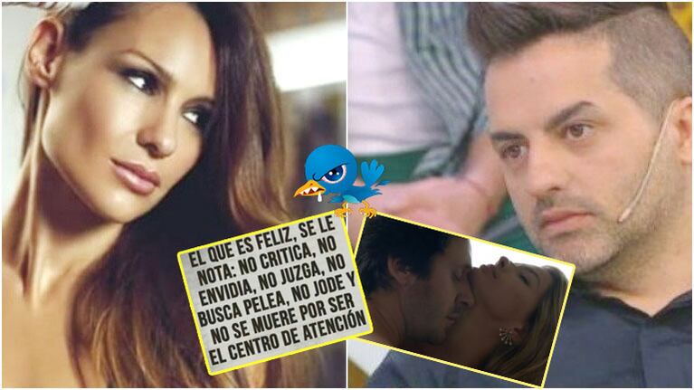 Cruce de mensajes en Twitter entre Ángel de Brito y Pampita Ardohain (Fotos: Web)