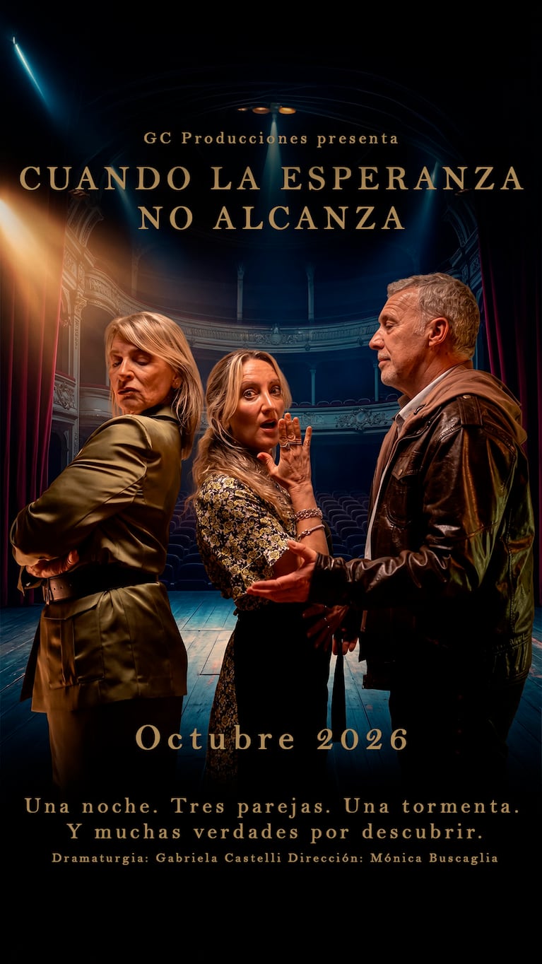 “Cuando la esperanza no alcanza”: una comedia de secretos, amores y verdades que llega a La Plata