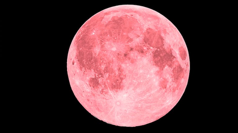 Cuándo podrá verse la Luna llena Rosa en Argentina.