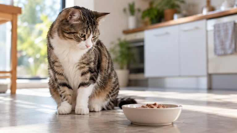 Cuando un gato no come, lo primero que hay que hacer es observarlo. Foto: IA