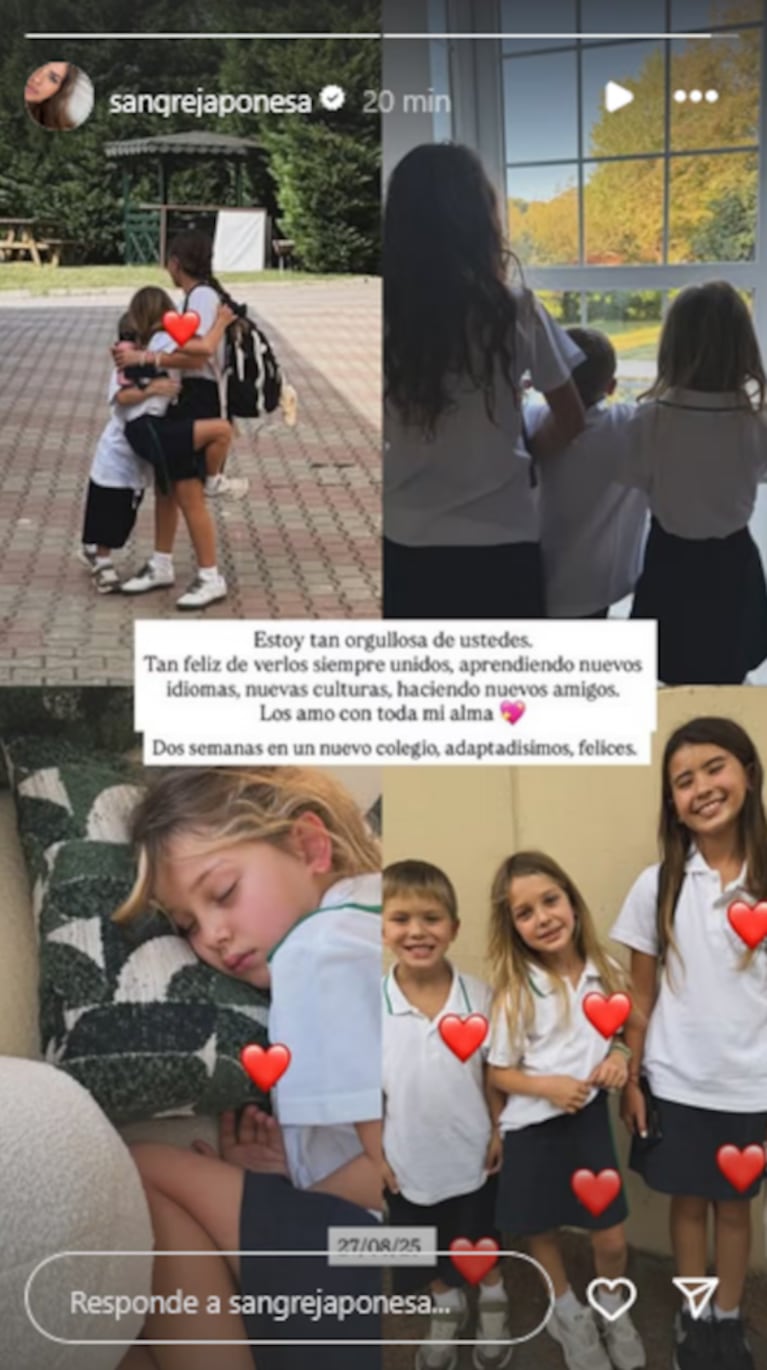 Cuánto cuesta el exclusivo colegio de Estambul al que asisten los hijos de la China Suárez | Créditos: instagram @sangrejaponesa