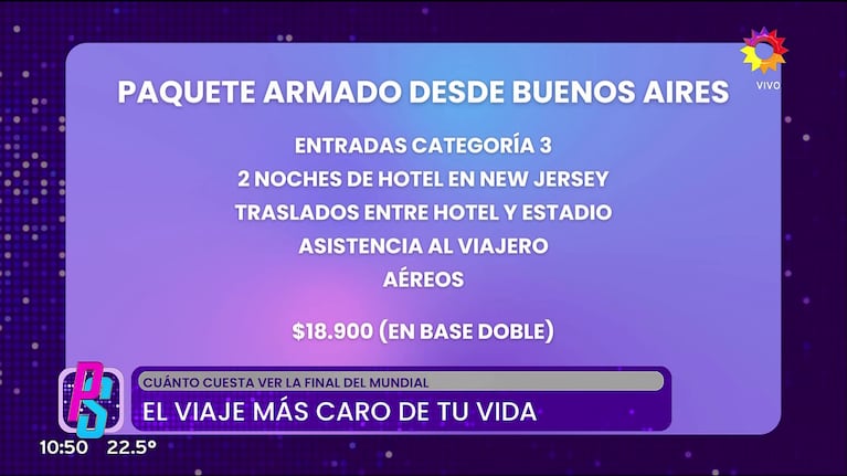 Cuánto sale viajar a ver la final del Mundial 2026 (Foto: captura de Puro Show).