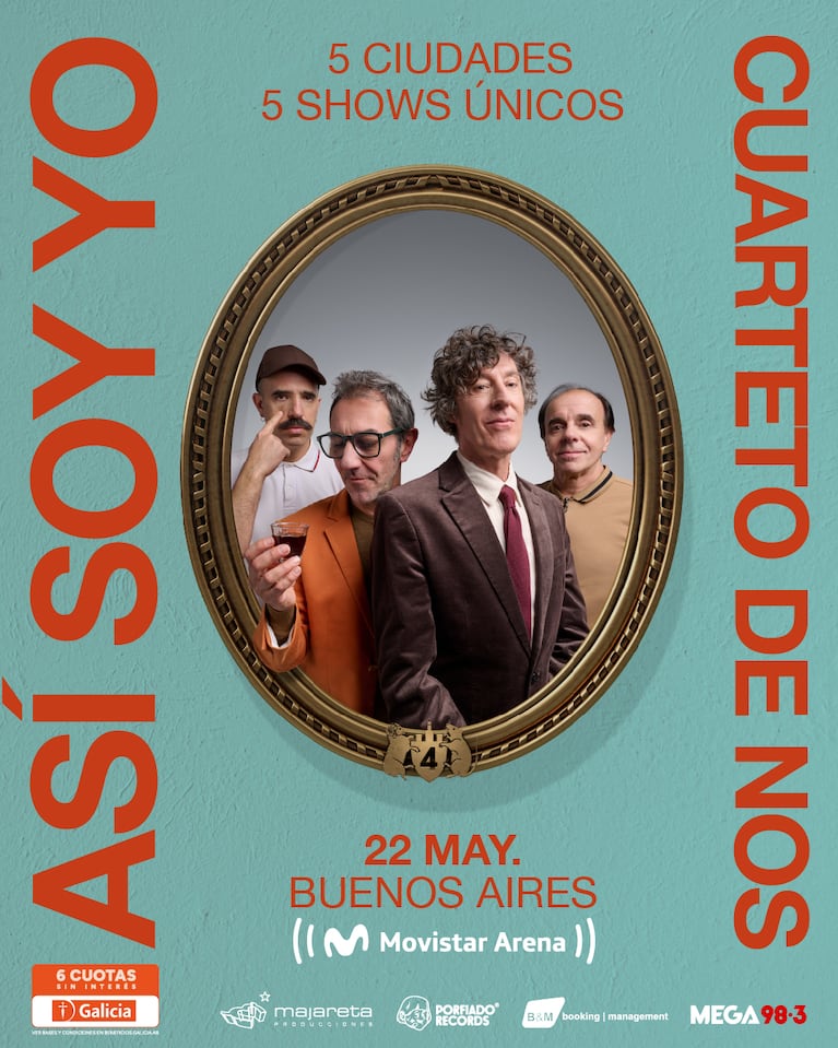 Cuarteto de Nos en el Movistar Arena con “Así Soy Yo”: fecha en Buenos Aires y cómo comprar entradas