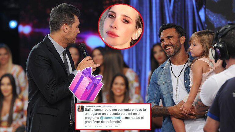 Cubero le entregó un pícaro regalo a Tinelli para Guillermina