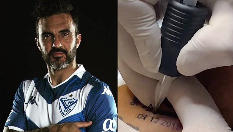 Cubero se tatuó parte de su historia.