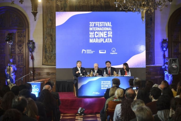 Cumbre de actores en la presentación de la programación del Festival de Cine de Mar del Plata