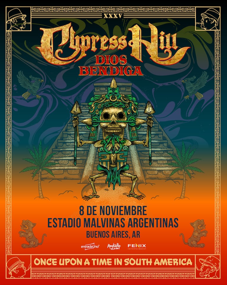 Cypress Hill en el Estadio Malvinas Argentinas: fecha y entradas