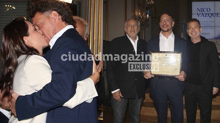 Dai Fernández, Nico Vázquez, Gustavo Yankelevich y Adrián Suar. Fotos: Movilpress