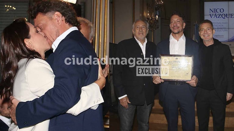 Dai Fernández, Nico Vázquez, Gustavo Yankelevich y Adrián Suar. Fotos: Movilpress
