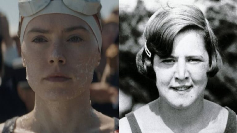 Daisy Ridley interpreta a “Trudy” Ederle, la primera mujer en cruzar nadando el Canal de la Mancha.
