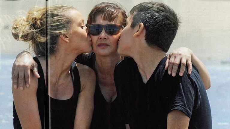 Dallys Ferreira junto a su mamá Rafaela, su hermano Brian. (Fotos: revista Caras)