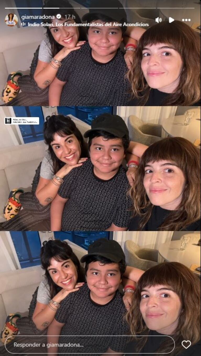 Dalma, Gianinna y Dieguito Maradona se mostraron juntos.