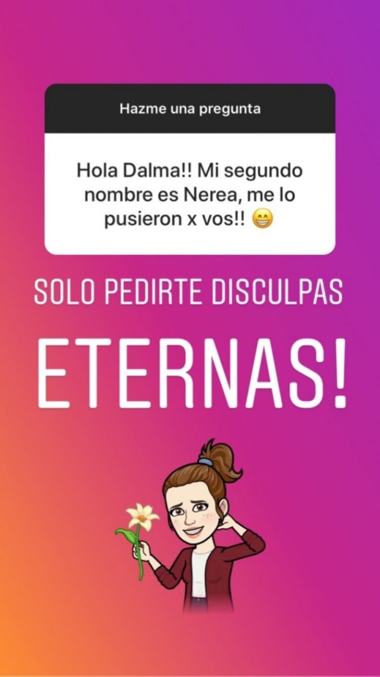 Dalma Maradona, a una seguidora que la llamaron igual en su honor: "¡Lo importante es que te guste a vos!"