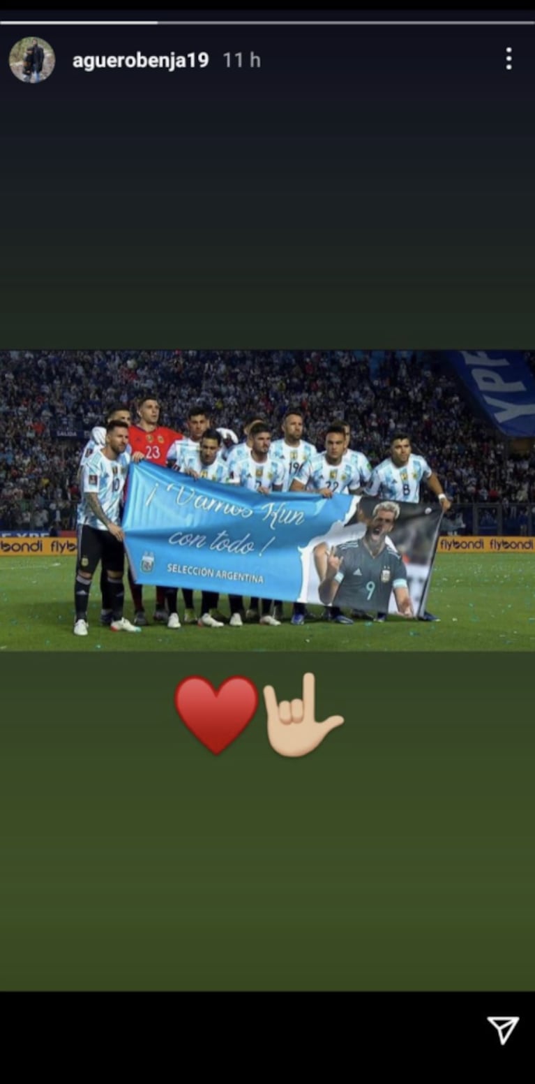 Dalma Maradona apoyó públicamente a Kun Agüero tras el emotivo homenaje de la Selección: "¡Vamos!"
