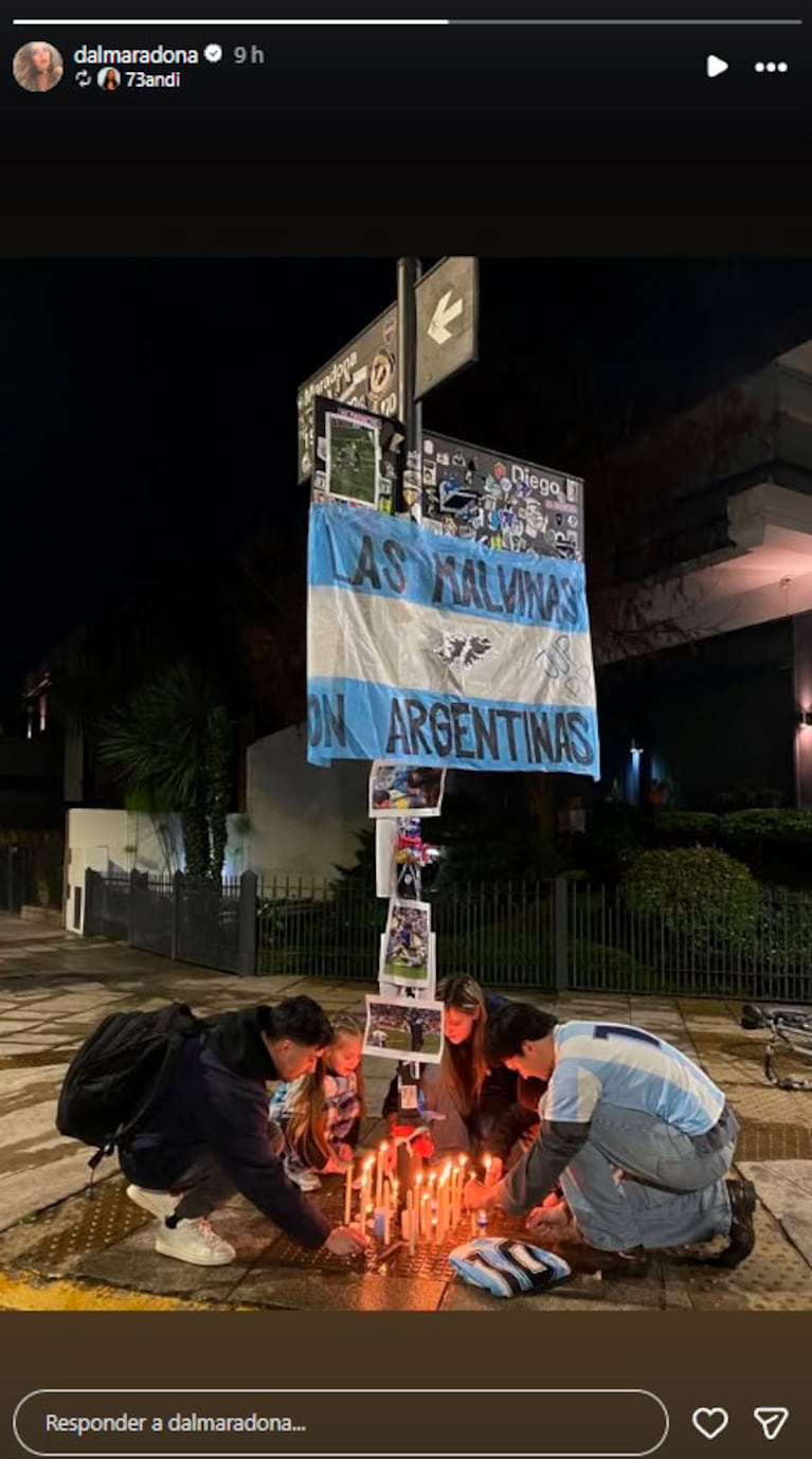Dalma Maradona compartió un emotivo posteo antes de Argentina vs. Inglaterra (captura de Instagram)