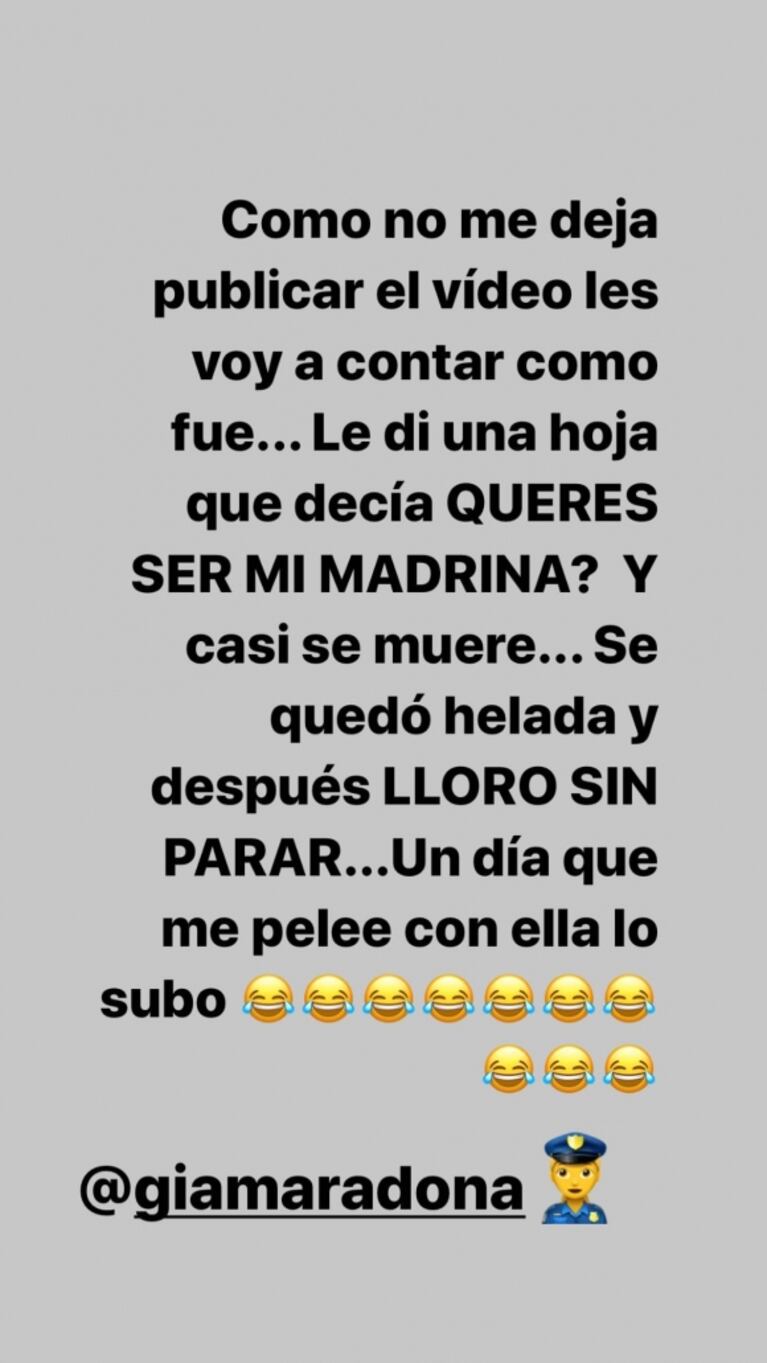 Dalma Maradona compartió un video íntimo de Claudia Villafañe, tras la intención de mostrarla como "villana" en la serie de Diego