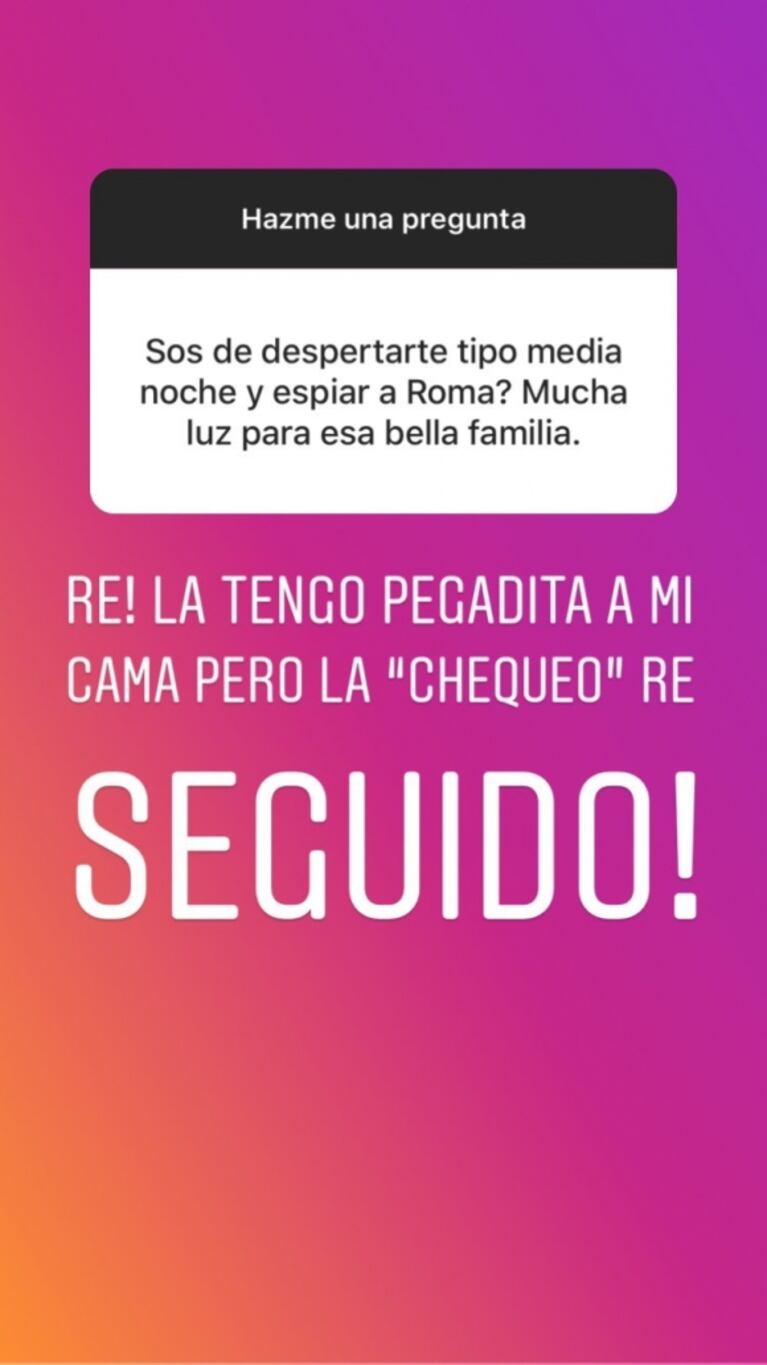 Dalma Maradona contó por qué le dijo "no" al colecho con Roma: "Ella dormía y yo no por miedo a aplastarla"