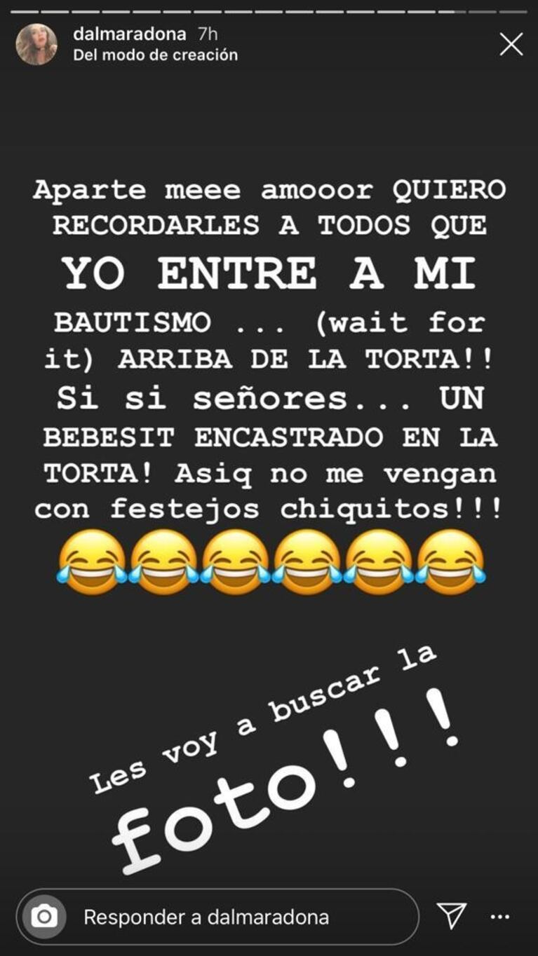 Dalma Maradona, divertida sobre la organización del cumple de Roma: "¡No me vengan con festejos chiquitos!"