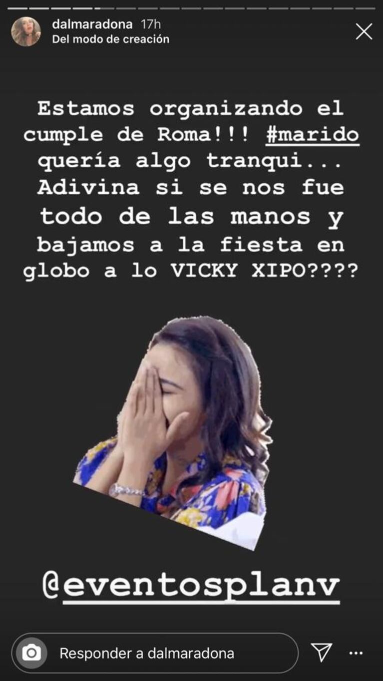 Dalma Maradona, divertida sobre la organización del cumple de Roma: "¡No me vengan con festejos chiquitos!"