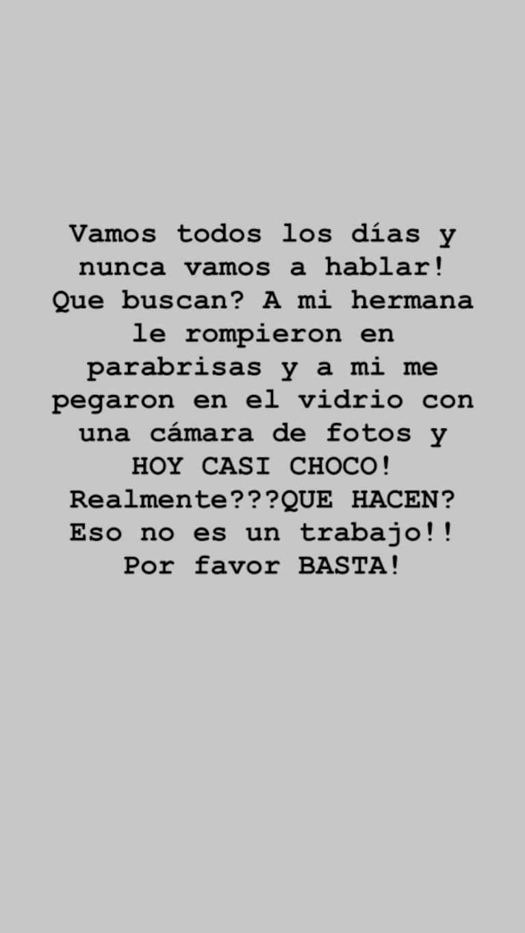 Dalma Maradona estalló contra la prensa: "¡Hoy casi choco porque se me ponen adelante! ¡Eso no es un trabajo!"