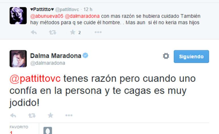 Dalma Maradona, filosa contra Verónica Ojeda (Fotos: Web y Archivo Ciudad.com). 