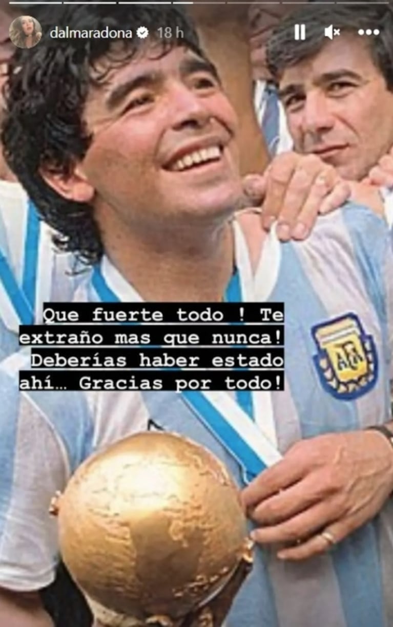 Dalma Maradona homenajeó a la Selección Argentina y eligió a un solo jugador para felicitar