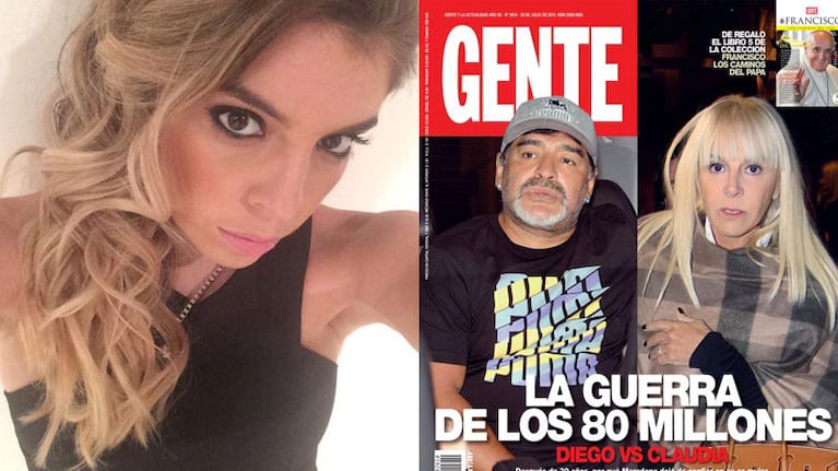 Dalma Maradona, indignada con la revista Gente (Fotos: Twitter y Gente). 