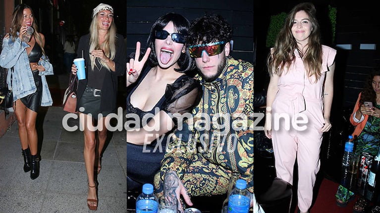 Dalma Maradona, Karina Jelinek y Flor Parise, Charlotte y Alex Caniggia en la noche porteña (Fotos: Movilpress).