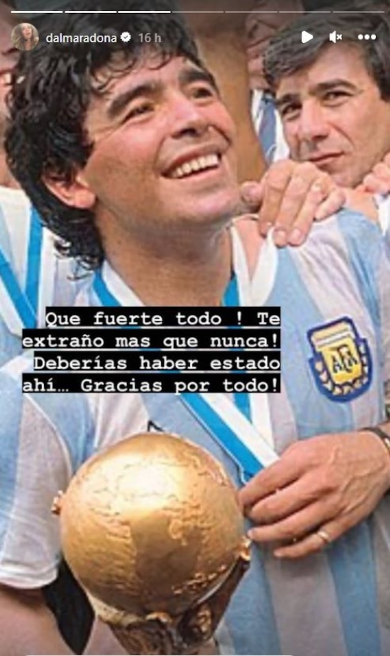 Dalma Maradona le dedicó conmovedoras palabras a Diego luego de que Argentina ganara el Mundial en Qatar