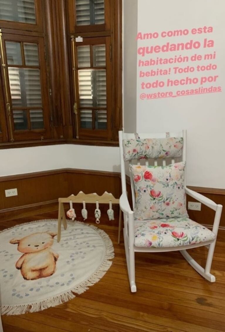 Dalma Maradona mostró el cuarto de Roma, a una semana de dar a luz: "Amo cómo va quedando"