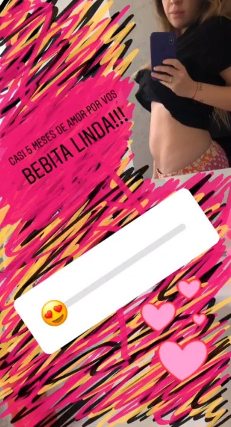 Dalma Maradona mostró su pancita de casi 5 meses y replicó la crítica de un seguidor: "¡Puede ser, eh!"