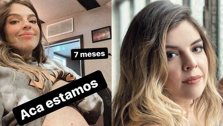 Dalma Maradona mostró su pancita de embarazada mientras trabaja.