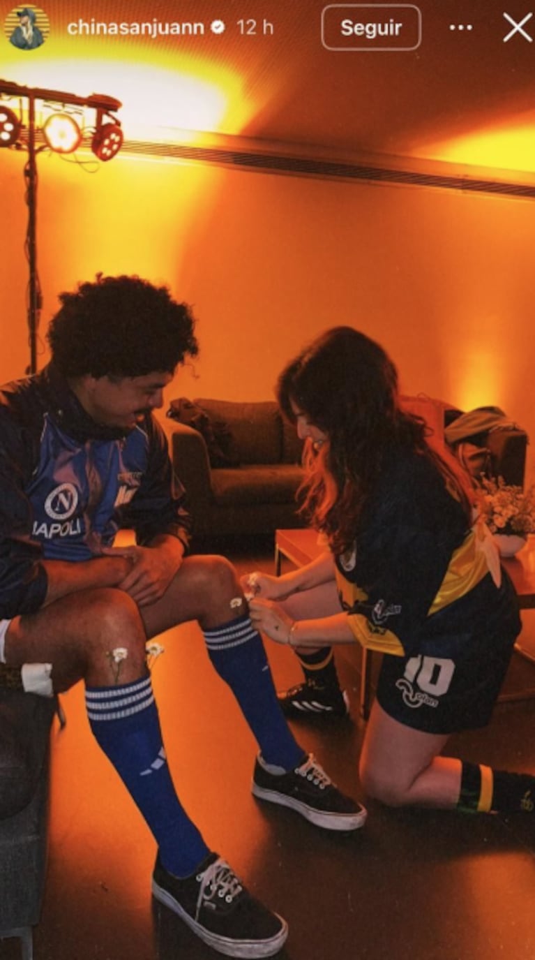 Dalma Maradona recreó un momento icónico con Diego Maradona. IG | chinasanjuann