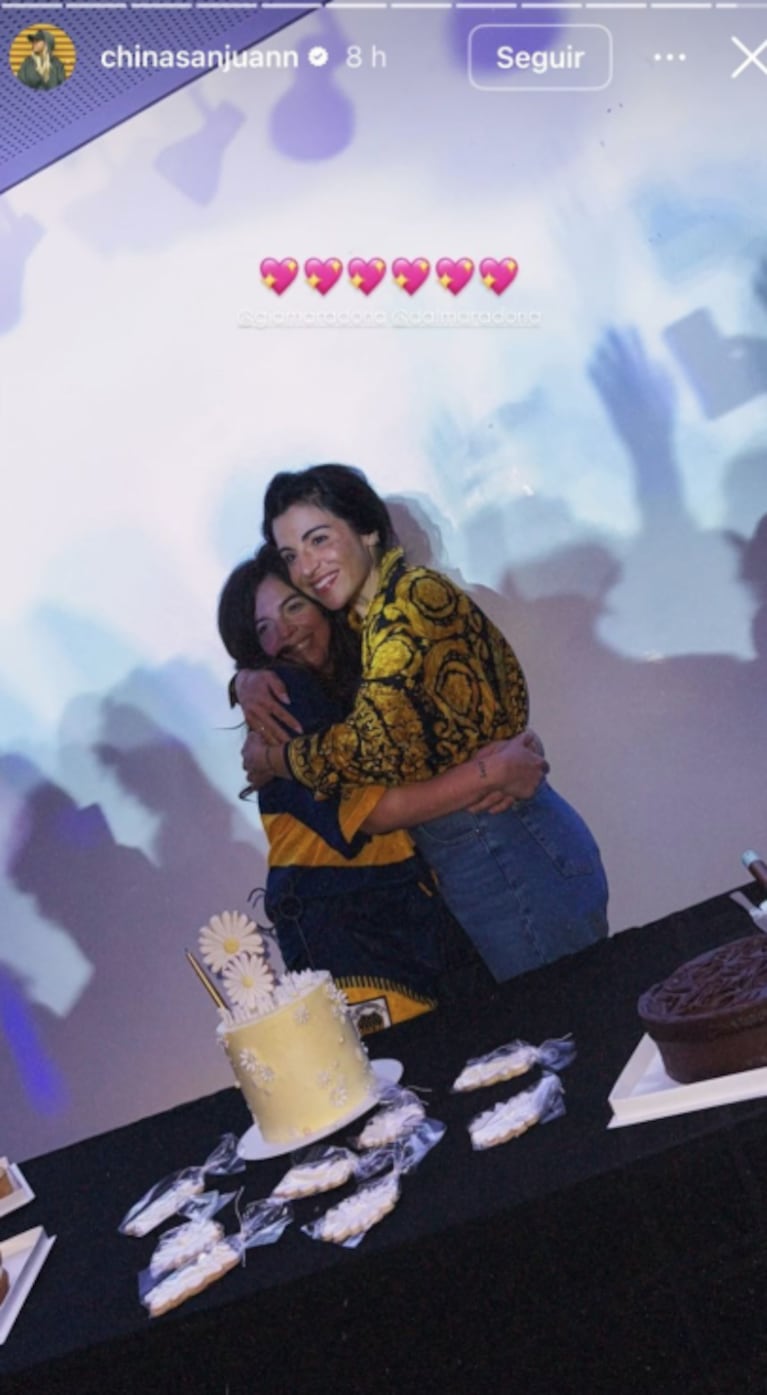 Dalma Maradona recreó un momento icónico con Diego Maradona. IG | chinasanjuann