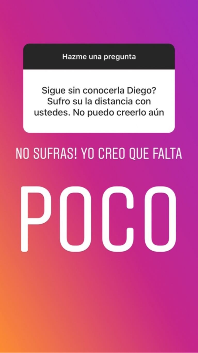 Dalma Maradona reveló por qué Diego todavía no conoció a su beba: "Antes me gustaría hablar algunas cosas"