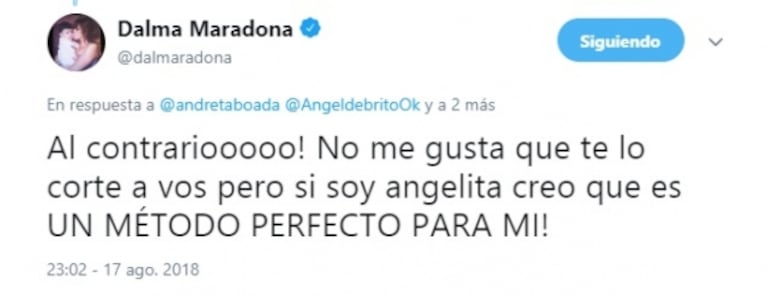 Dalma Maradona se postuló como panelista de Los Ángeles de la Mañana: "Si digo todo lo que pienso, voy presa"