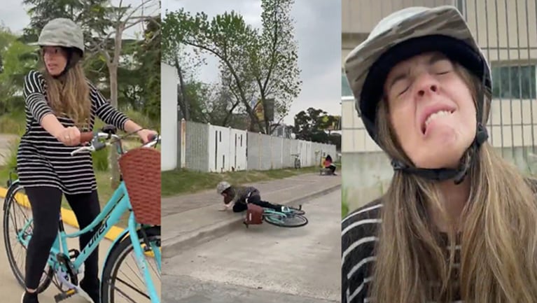 Dalma Maradona sufrió un doloroso accidente mientras andaba en bicicleta.