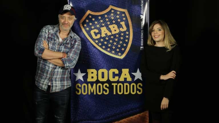 Dalma Maradona , una conductora azul y oro