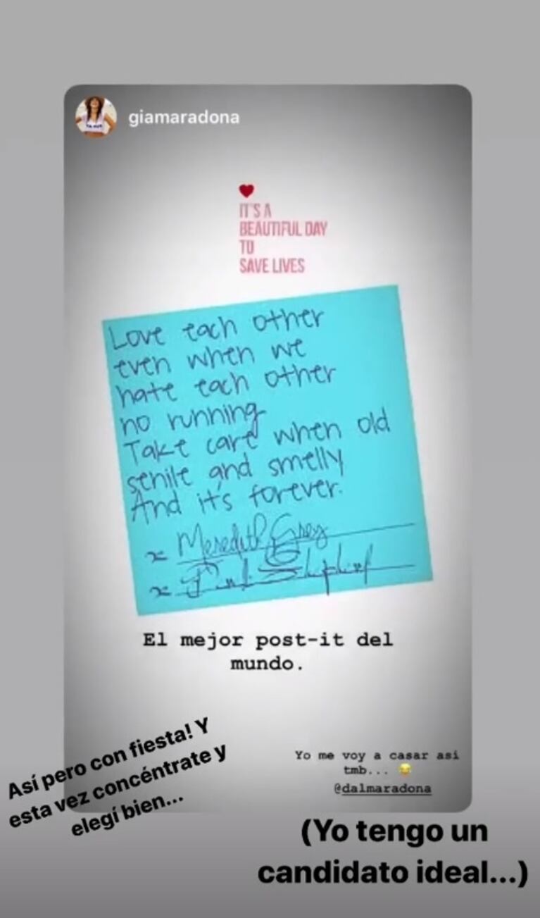 Dalma Maradona y una clara advertencia a los candidatos que quieren conquistar a su hermana, Gianinna