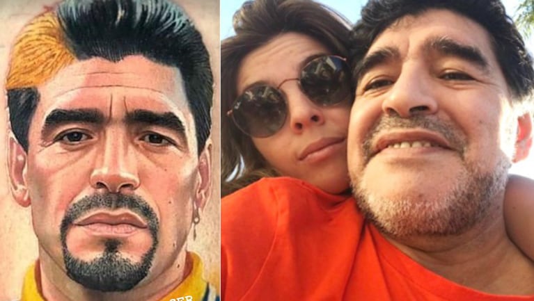 Dalma replicó el tattoo que se hizo un fan de su papá en su honor.