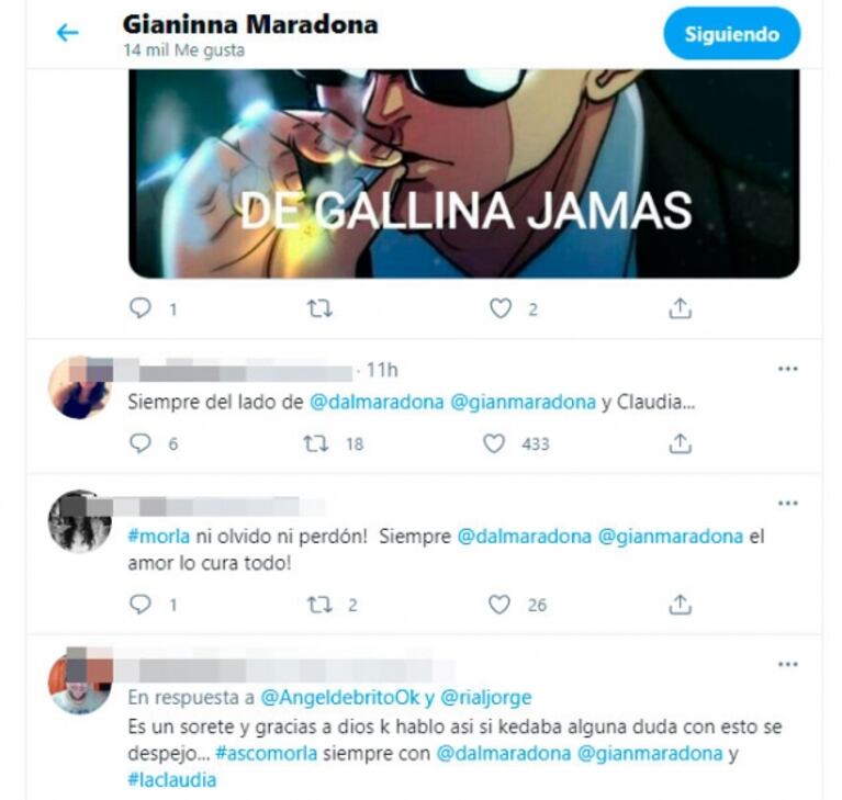 Dalma y Gianinna Maradona arremetieron con bronca tras las declaraciones de Matías Morla: "Los buenos con los buenos"