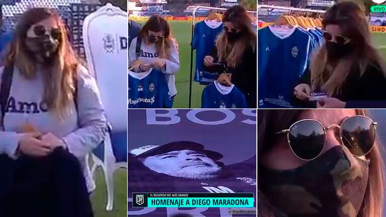 Dalma y Gianinna Maradona, presentes en el homenaje a Diego en La Plata: Desde el Bosque a la eternidad