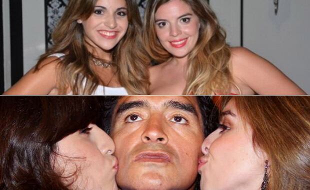 Dalma y Gianinna, una vida de película junto a su papá, un tal Diego Maradona. (Fotos: archivo Web)