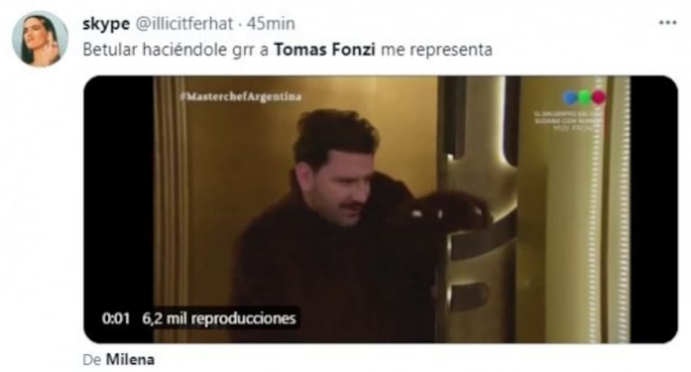 Damián Betular asustó a Tomás Fonzi disfrazado de oso en MasterChef Celebrity 3 y generó una montaña de memes: "Era gigante y con anteojos"