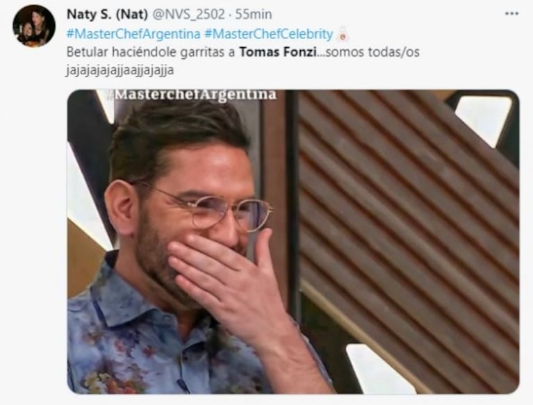 Damián Betular asustó a Tomás Fonzi disfrazado de oso en MasterChef Celebrity 3 y generó una montaña de memes: "Era gigante y con anteojos"