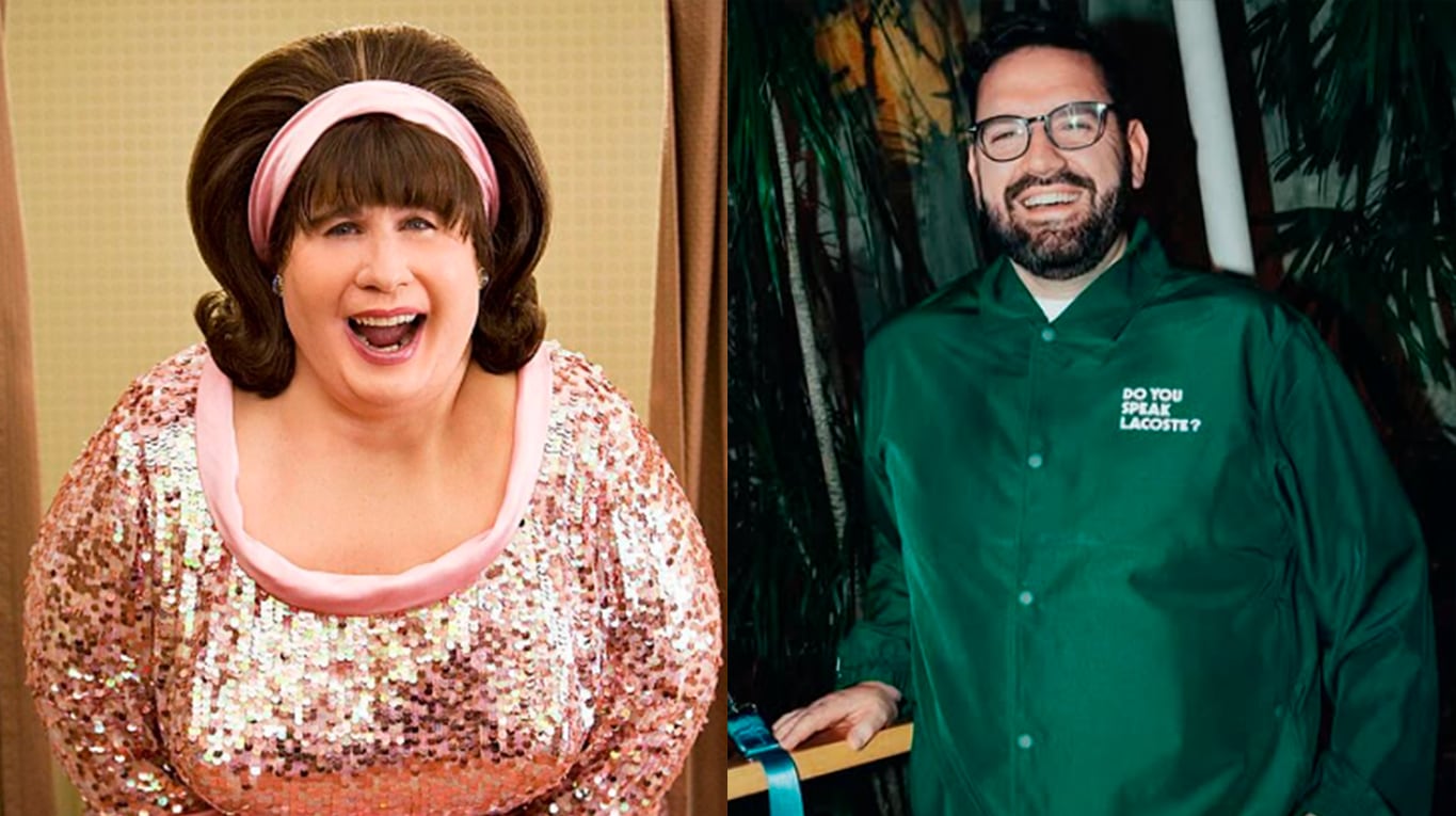 Damián Betular (foto Instagram) y John Travolta en Hairspray