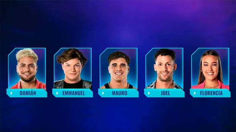 Damián, Emmanuel, Mauro, Joel y Florencia de Gran Hermano 2023 están nominados para salir de la casa en la próxima gala de eliminación.